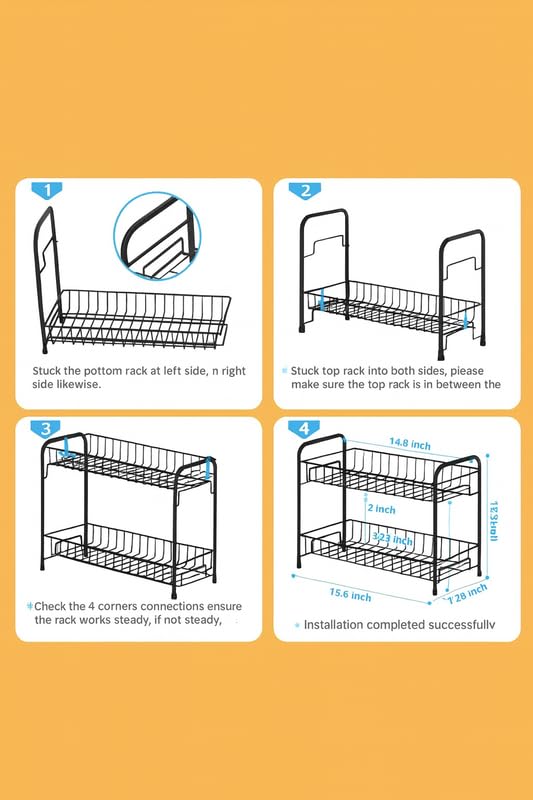 Stylish 2-Tier Spice Rack Organizer™