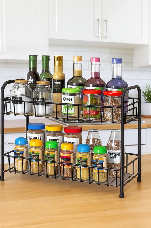 Stylish 2-Tier Spice Rack Organizer™